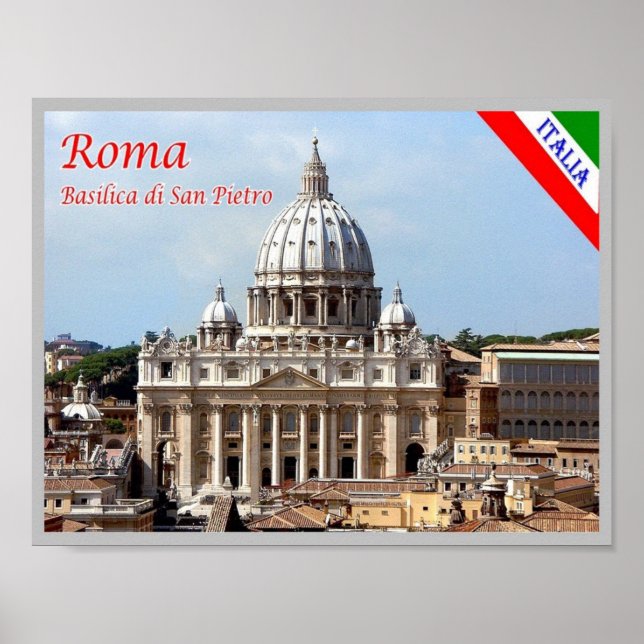 Affiche Italie - Latium - Rome - Basilique Saint-Pierre - (Devant)