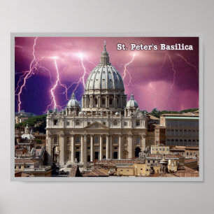 Affiche Italie - Latium - Rome - Basilique Saint-Pierre -