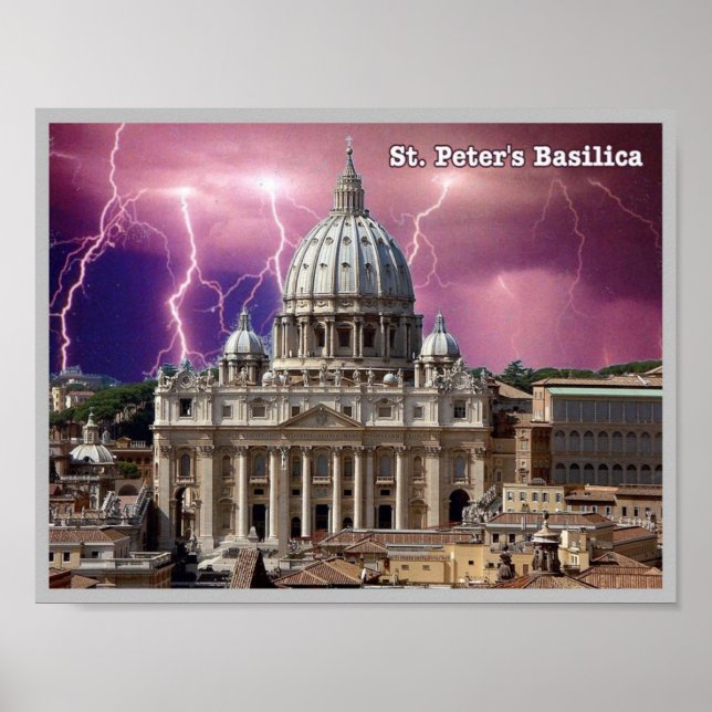 Affiche Italie - Latium - Rome - Basilique Saint-Pierre - (Devant)