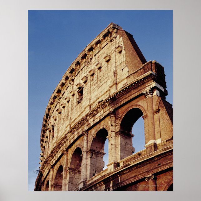 Affiche Italie, Latium, Rome, Le Colisée au coucher du sol (Devant)