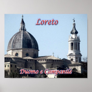 Affiche Italie - Les Marches - Loreto - Duomo e Campanile