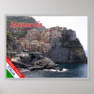 Affiche Italie - Ligurie - Cinque Terre - Manarola -