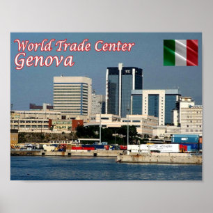 Affiche Italie - Ligurie - Gênes - World Trade Center -