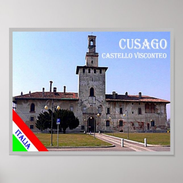 Affiche Italie - Lombardie - Cusago - Château - (Devant)