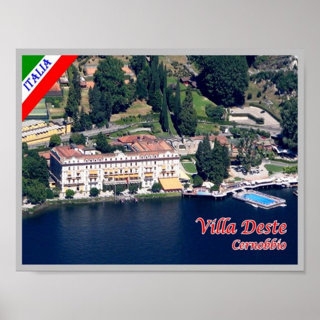 Affiche Italie - Lombardie - Lac de Côme - Cernobbio - (Devant)