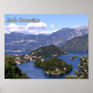 Affiche Italie - Lombardie - Lac de Côme - Isola Comacina
