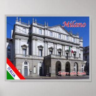 Affiche Italie - Lombardie - Milan - Théâtre alla Scala -