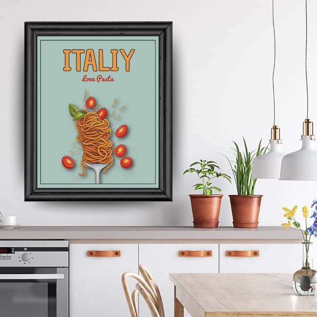 Affiche Italie Love Pasta (Créateur téléchargé)