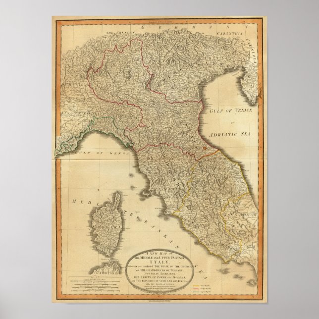 Affiche Italie moyenne, supérieure (Devant)