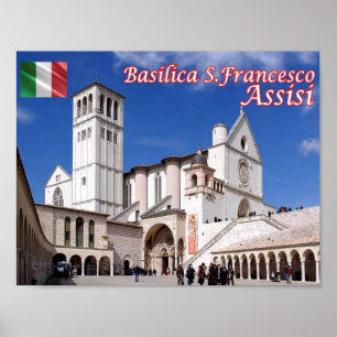 Affiche Italie - Ombrie - Assise - Basilique San Francesco