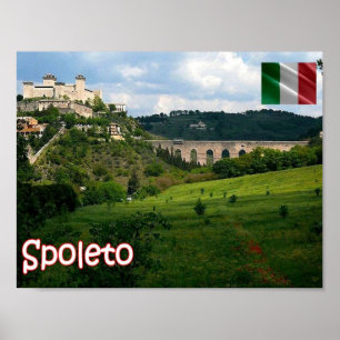 Affiche Italie - Ombrie - Spolète -