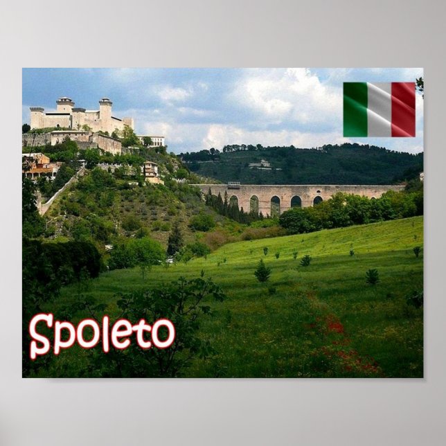 Affiche Italie - Ombrie - Spolète - (Devant)