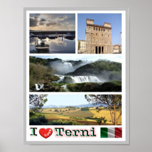 Affiche Italie - Ombrie - Terni - I Love -