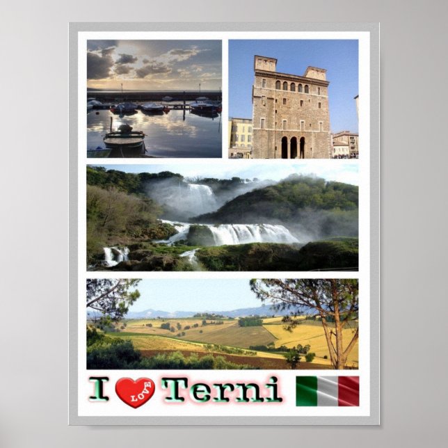 Affiche Italie - Ombrie - Terni - I Love - (Devant)
