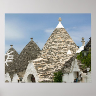Affiche Italie, Pouilles, Alberobello, Terre des Trulli,