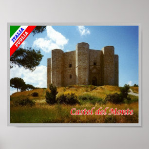 Affiche Italie - Pouilles - Castel del Monte -