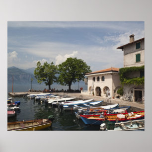 Affiche Italie, province de Vérone, Malcesine. Vieux de C