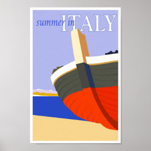 Affiche Italie Rétro Vintage Tourisme Italien