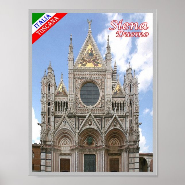 Affiche Italie - Toscane - Sienne - Cathédrale - (Devant)