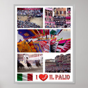 Affiche Italie - Toscane - Sienne - Piazza Del Campo -