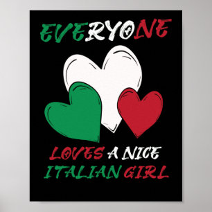 Affiche Italie Tout Le Monde Aime Une Belle Italienne