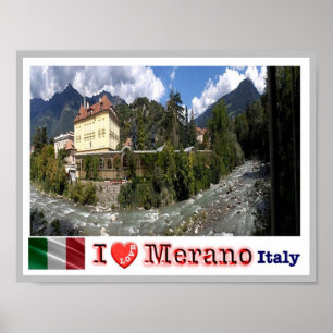 Affiche Italie - Trentin Alto Adige - Merano -