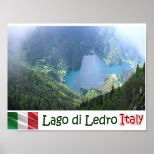 Affiche Italie - Trentin Alto Adige Südtirol - Lac Ledro