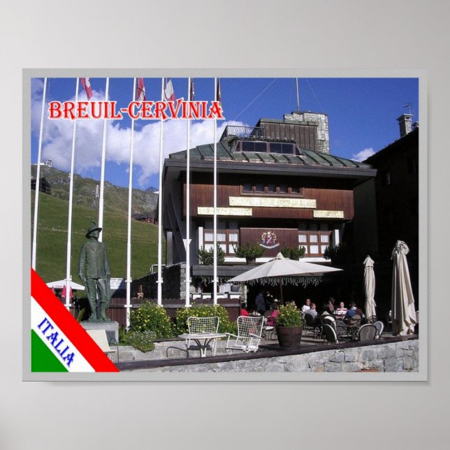 Affiche Italie - Vallée Aoste - Breuil-Cervinia - (Devant)