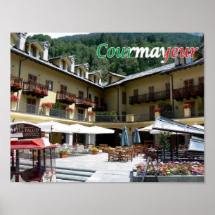 Affiche Italie - Vallée Aoste - Courmayeur -