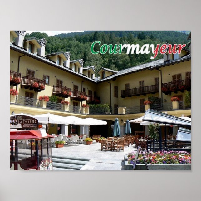Affiche Italie - Vallée Aoste - Courmayeur - (Devant)