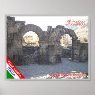 Affiche Italie - Vallée d'Aoste - Aoste - Arches -