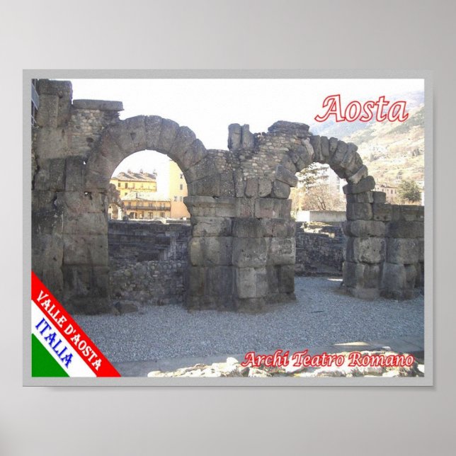 Affiche Italie - Vallée d'Aoste - Aoste - Arches - (Devant)