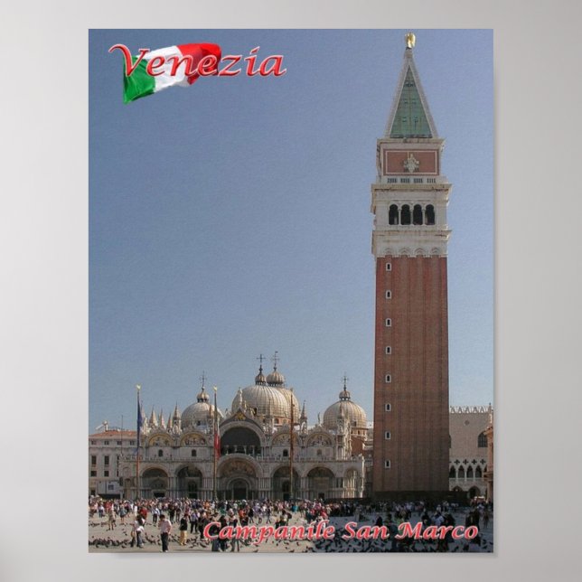 Affiche Italie - Venise - Bell Tower San Marco - (Devant)