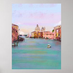 Affiche Italie Venise grand canal peinture
