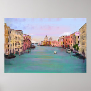 Affiche Italie Venise grand canal peinture
