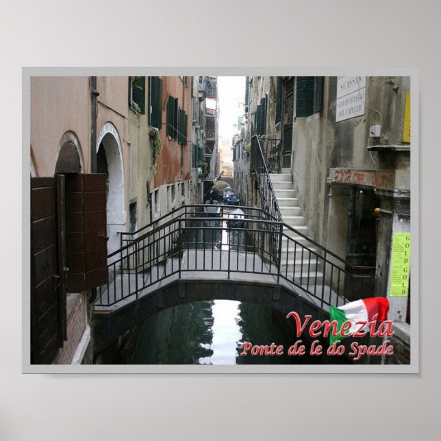 Affiche Italie - Venise - Pont De le Do Spade (Devant)
