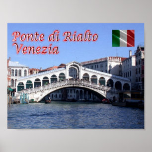 Affiche Italie - Venise - Pont du Rialto -