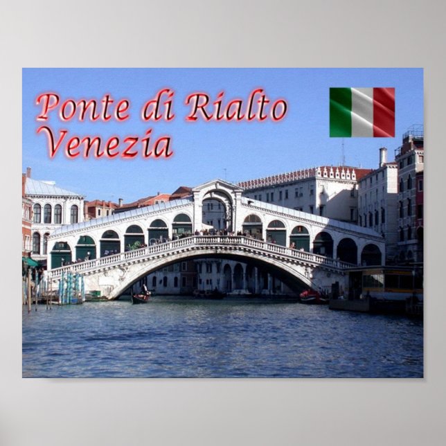 Affiche Italie - Venise - Pont du Rialto - (Devant)