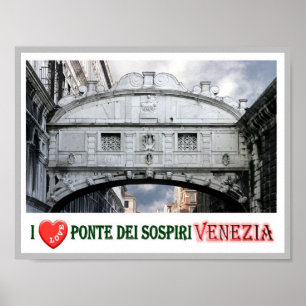 Affiche Italie - Venise - Pont Palais des Soupirs -