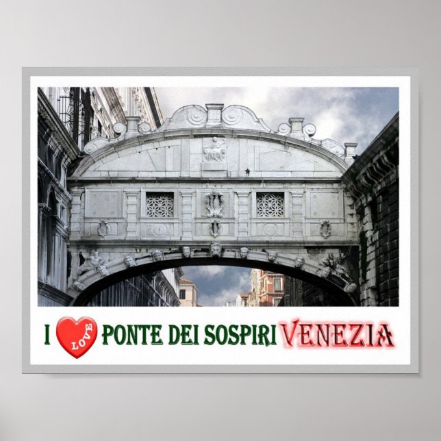Affiche Italie - Venise - Pont Palais des Soupirs - (Devant)