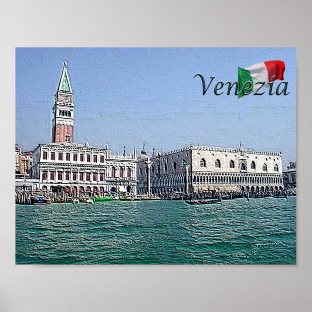 Affiche Italie - Venise - San Marco - Skyline - (Devant)