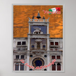 Affiche Italie - Venise - Tour de l'Horloge -