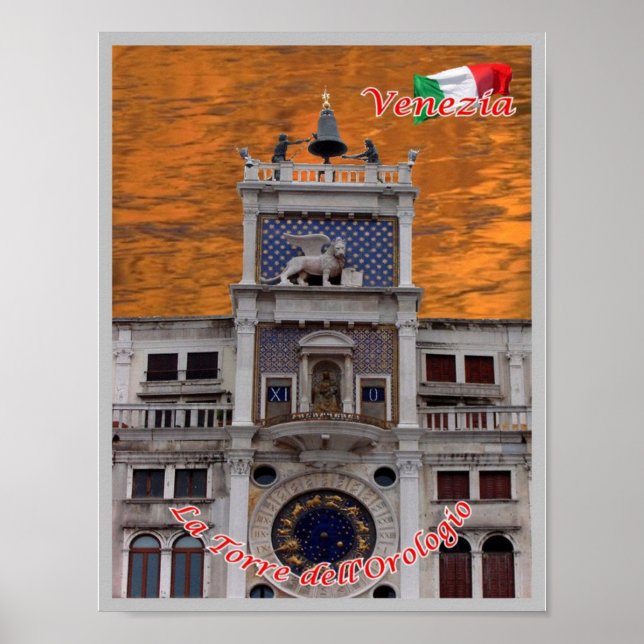 Affiche Italie - Venise - Tour de l'Horloge - (Devant)