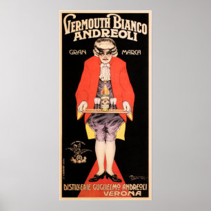 Affiche Italie Vérone VERMOUTH BIANCO Liqueur Boissons Adv