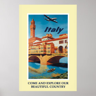 Affiche Italie vintage Tourisme italien