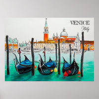 Italie Voyage - VENICE aquarelle souvenir