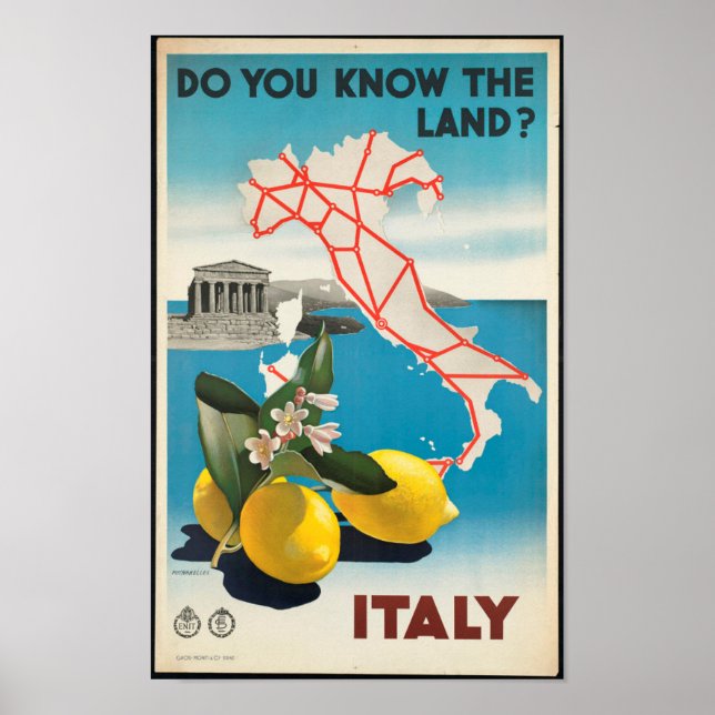 Affiche Italie - Voyage vintage Italia (Devant)