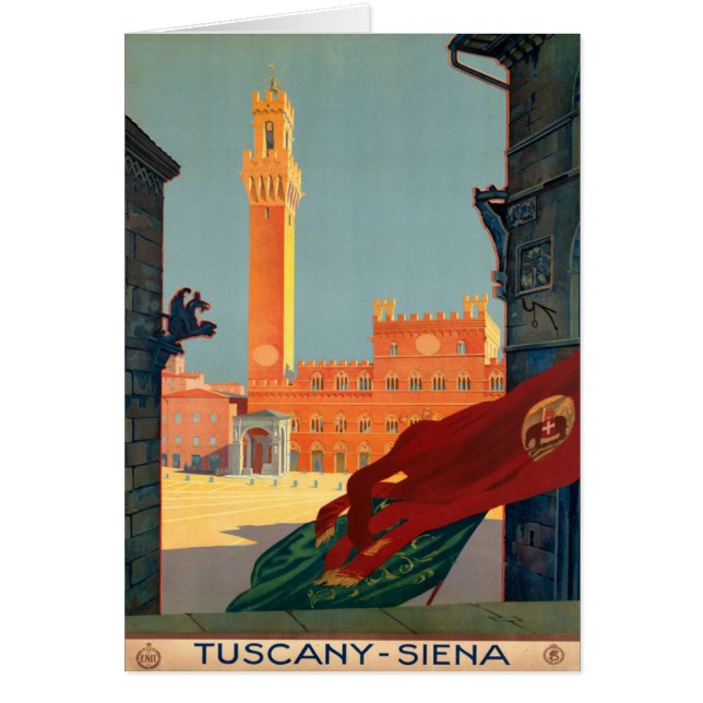 Affiche italienne vintage de voyage de la Toscane (Devant)