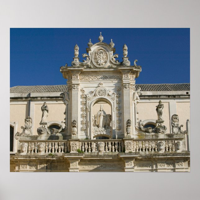 Affiche Italy, Puglia, Lecce, Piazza del Duomo, Palazzo (Devant)