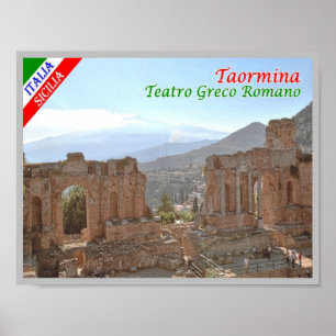 Affiche Italy - Sicily - Taormina - Greek-Roman Theater -